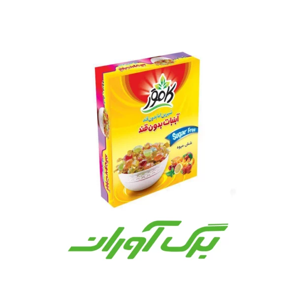 آبنبات بدون قند 6 میوه 150 گرمی