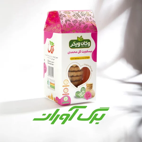 بیسکوییت گل محمدی وگان